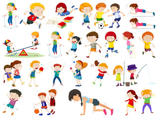 Set of exercise kids
