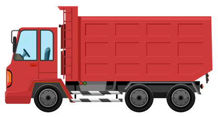 An isolated red truck