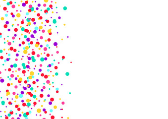 Multicolored confetti background. Charming celebration festive overlay template. Vector illustration