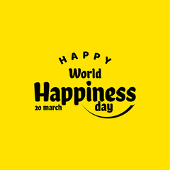 World Happiness Day Vector Template Design Illustration
