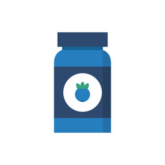 blueberry jam vector icon
