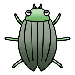 quirky gradient shaded cartoon beetle