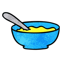 quirky hand drawn cartoon bowl of soup