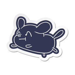 cartoon sticker kawaii of a cute dog