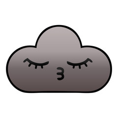 gradient shaded cartoon storm cloud