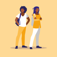 masculine professional couple models black characters