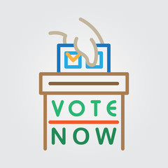 Obraz premium Voting icon vector illustration