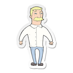sticker of a cartoon man with mustache
