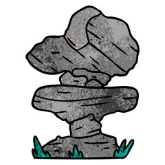 textured cartoon doodle of grey stone boulders