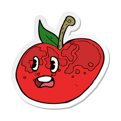 sticker of a cartoon apple