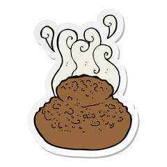 sticker of a cartoon bread