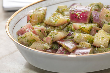 Marinated Eggplant with Parsley, Garlic and Vinegrette Dressing
