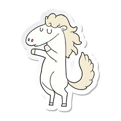 sticker of a cartoon horse