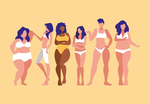 Different body shapes women hi-res stock photography and images