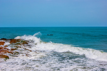 waves on the beach