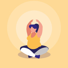 big woman exercising body positive power