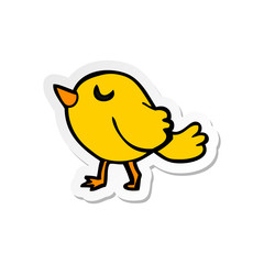 sticker of a cartoon bird