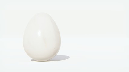 easter egg stone texture 3d rendering isolated on white background