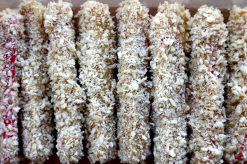 raw breaded crabsticks