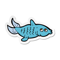 sticker of a cartoon fish