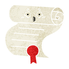 retro illustration style cartoon contract