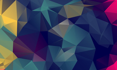 Abstract Color Polygon Background Design, Abstract Geometric Origami Style With Gradient