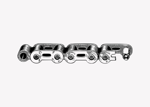 Metal bicycle chain
