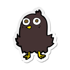 sticker of a funny cartoon bird