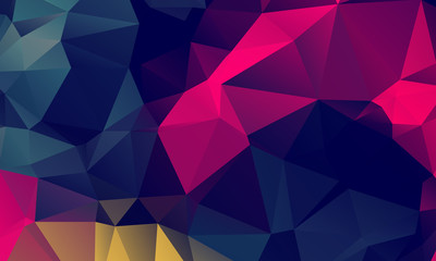 Abstract Color Polygon Background Design, Abstract Geometric Origami Style With Gradient