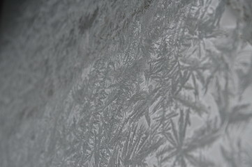 Ice on a Window in the Winter