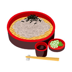 ざるそばのイラスト