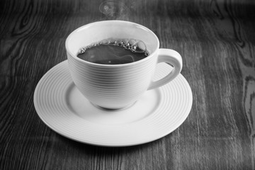Coffee with coffee beans.
