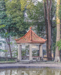 chinese pavilion in park