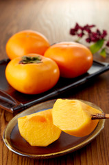 Fototapeta na wymiar Japanese persimmon (刀根柿)