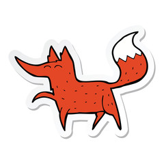 sticker of a cartoon fox