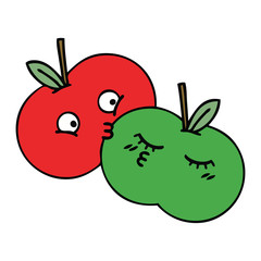 cute cartoon apples