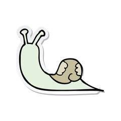 sticker of a cartoon snail