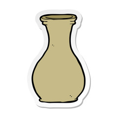 sticker of a cartoon vase