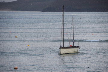 Sailboat on water