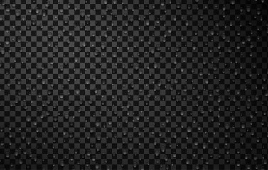 Transparent background with realistic water drops.