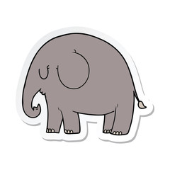 sticker of a cartoon elephant