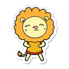 sticker of a cartoon lion