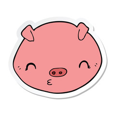 sticker of a cartoon pig