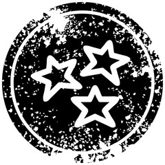 star shapes distressed icon