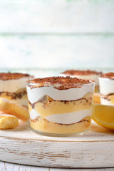 Lemon tiramisu dessert