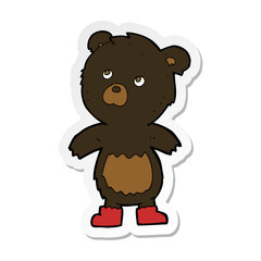 sticker of a cartoon cute little bear