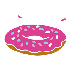 cartoon doodle of an iced ring donut