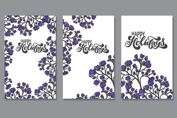 Vector illustration with elements of colors for invitation cards, banners, packaging design