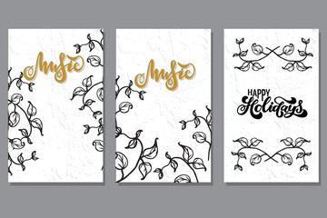 Fototapeta na wymiar Vector illustration with elements of colors for invitation cards, banners, packaging design