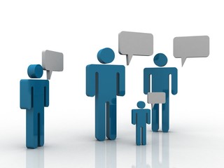 3d illustration Business Network 